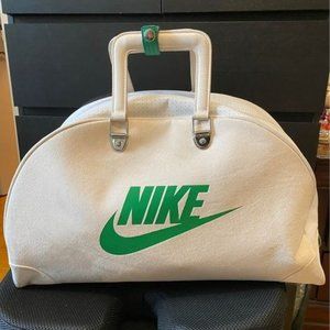 Nike Cream & White and Green Travel Small Duffel Bag